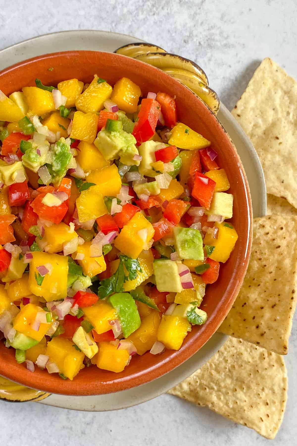 Fresh Mango Avocado Salsa Easy Recipe Flavored Apron