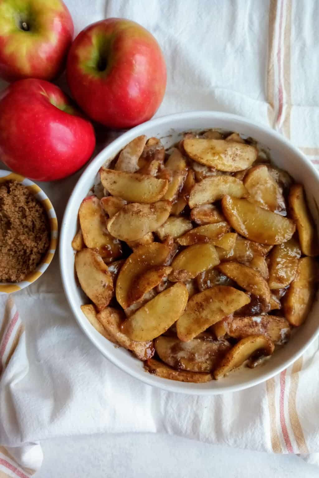 Baked Brown Sugar Apples - Flavored Apron