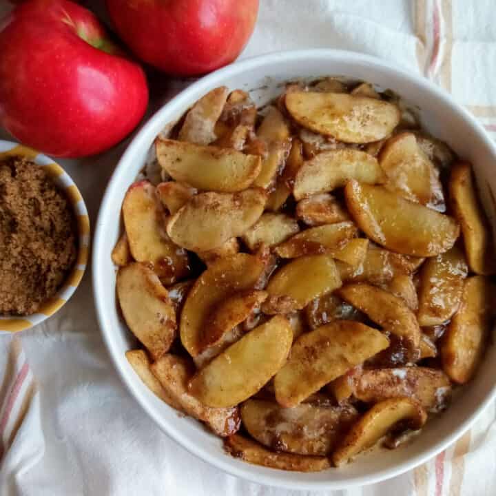 Brown sugar apples, brown sugar and honey crisp apples.