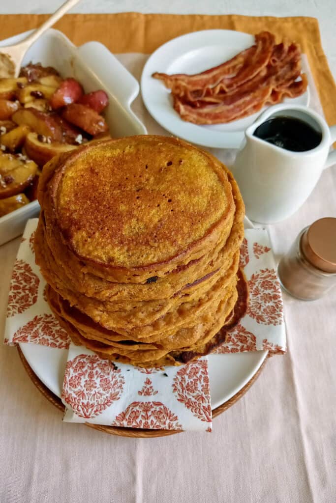 Pancakes become a lot more flavor full with pumpkin spice.