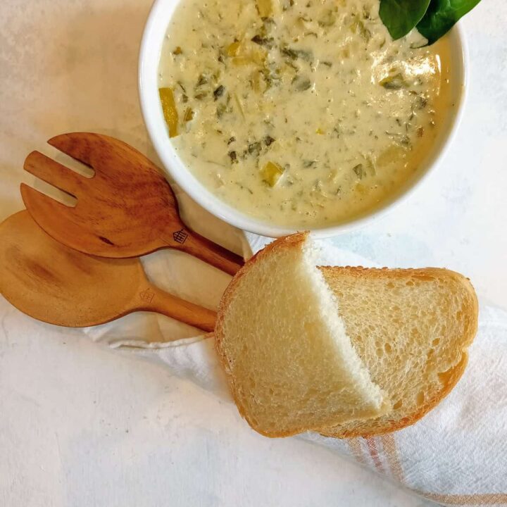 Spinach artichoke dip soup