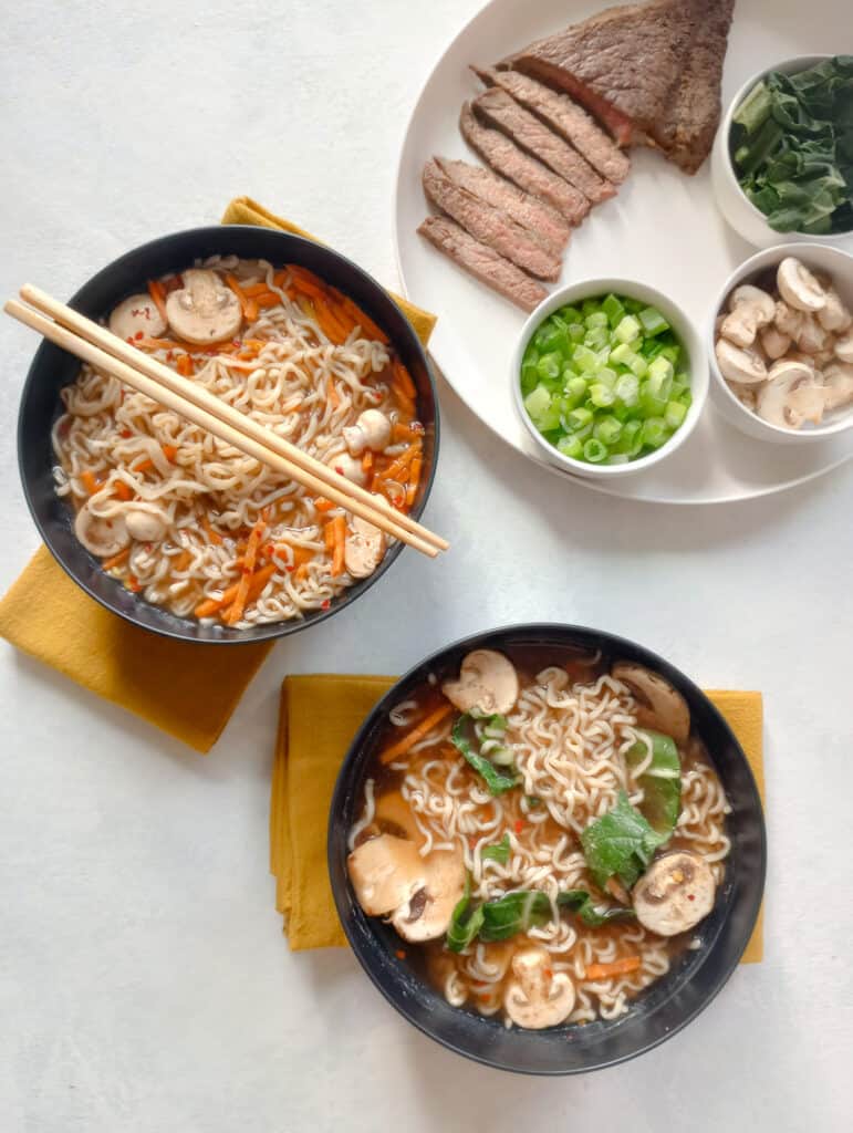 You can make this ramen noodle soup in a variety of ways.