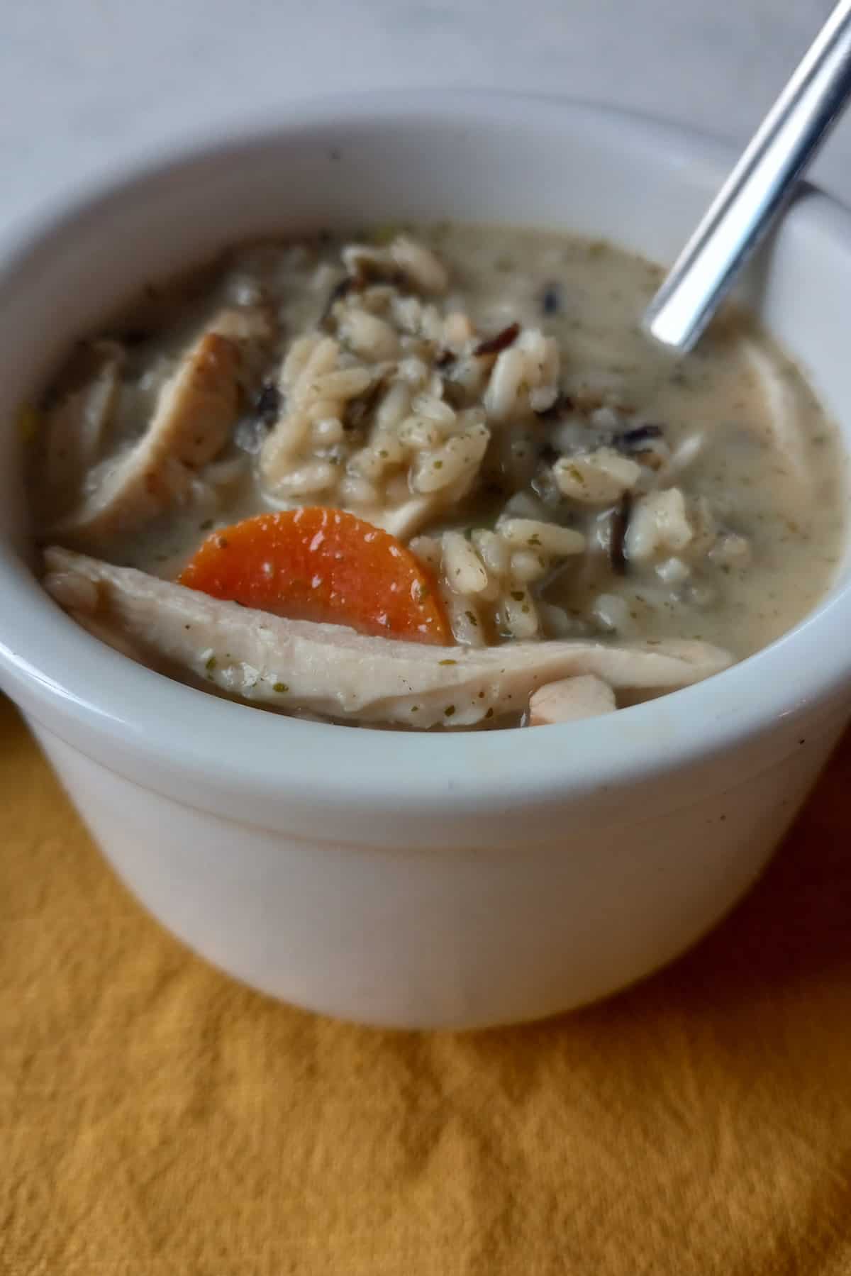 Cream of turkey soup with rice is a delicious recipe that uses leftover turkey.