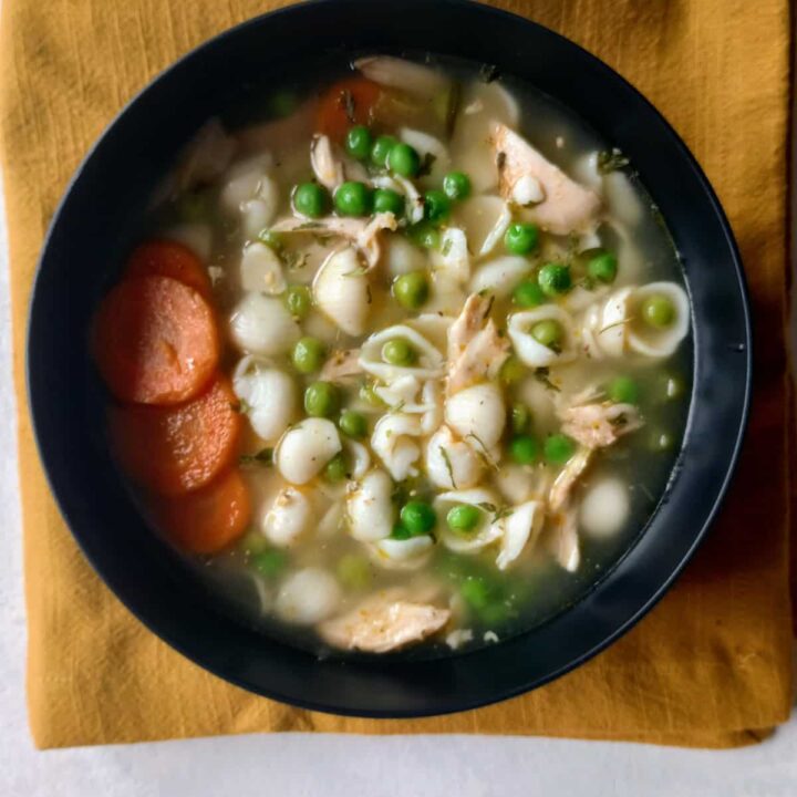 Left over turkey noodle soup is a great way to use that delicious leftover turkey from Thanksgiving.