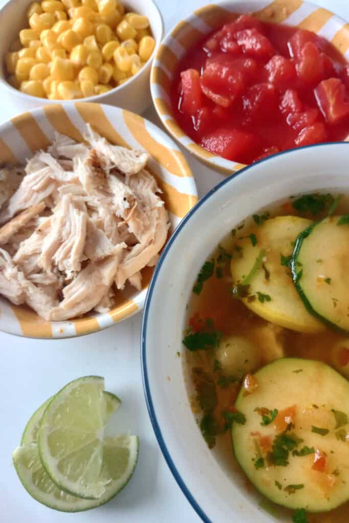 Fresh ingredients is what makes this Caldo de Pollo so delicious.