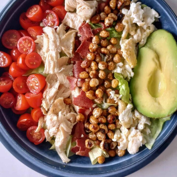 Healthy Cobb salad, the real Jennifer Aniston salad. With a few added ingredients.
