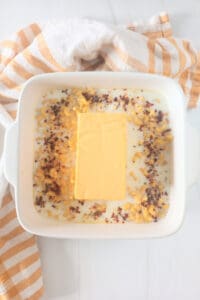 TikTok mac and cheese sprinkled with seasonings. 