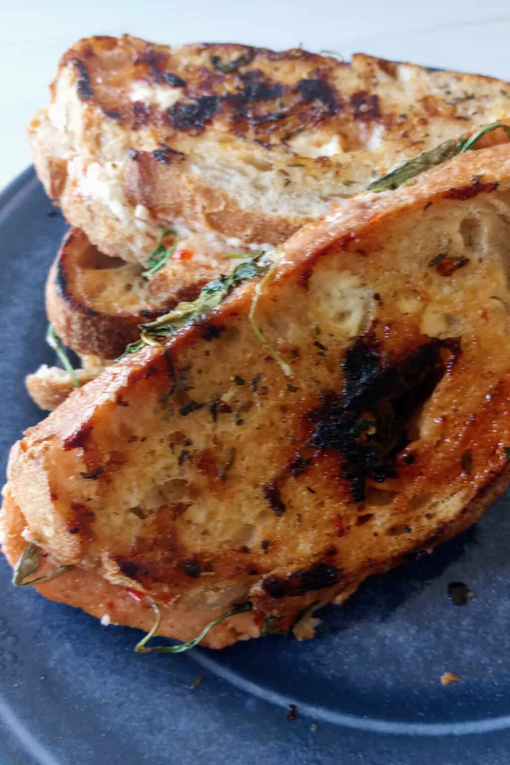 Sweet and Spicy Goat Cheese Grilled Cheese - Flavored Apron