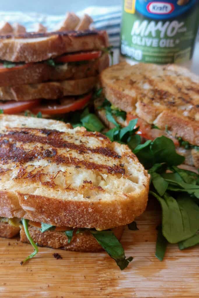 Use fresh bakery bread when making goat cheese grilled cheese.
