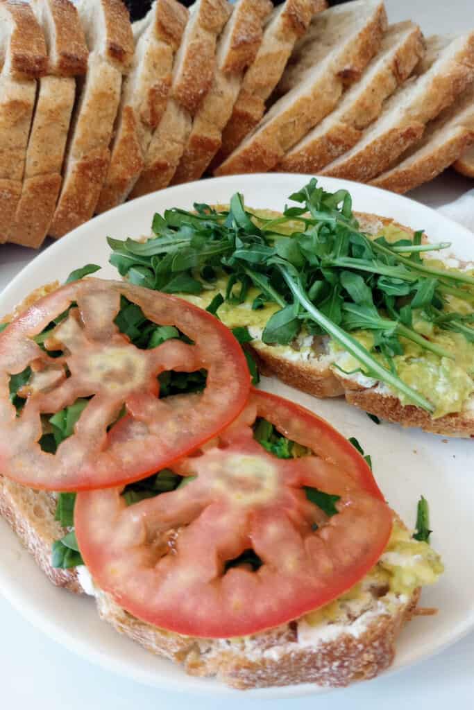 Fresh vegetables are so tasty with goat cheese!