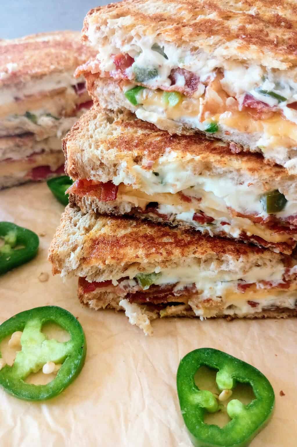 Jalapeno Popper Grilled Cheese Sandwich - Flavored Apron