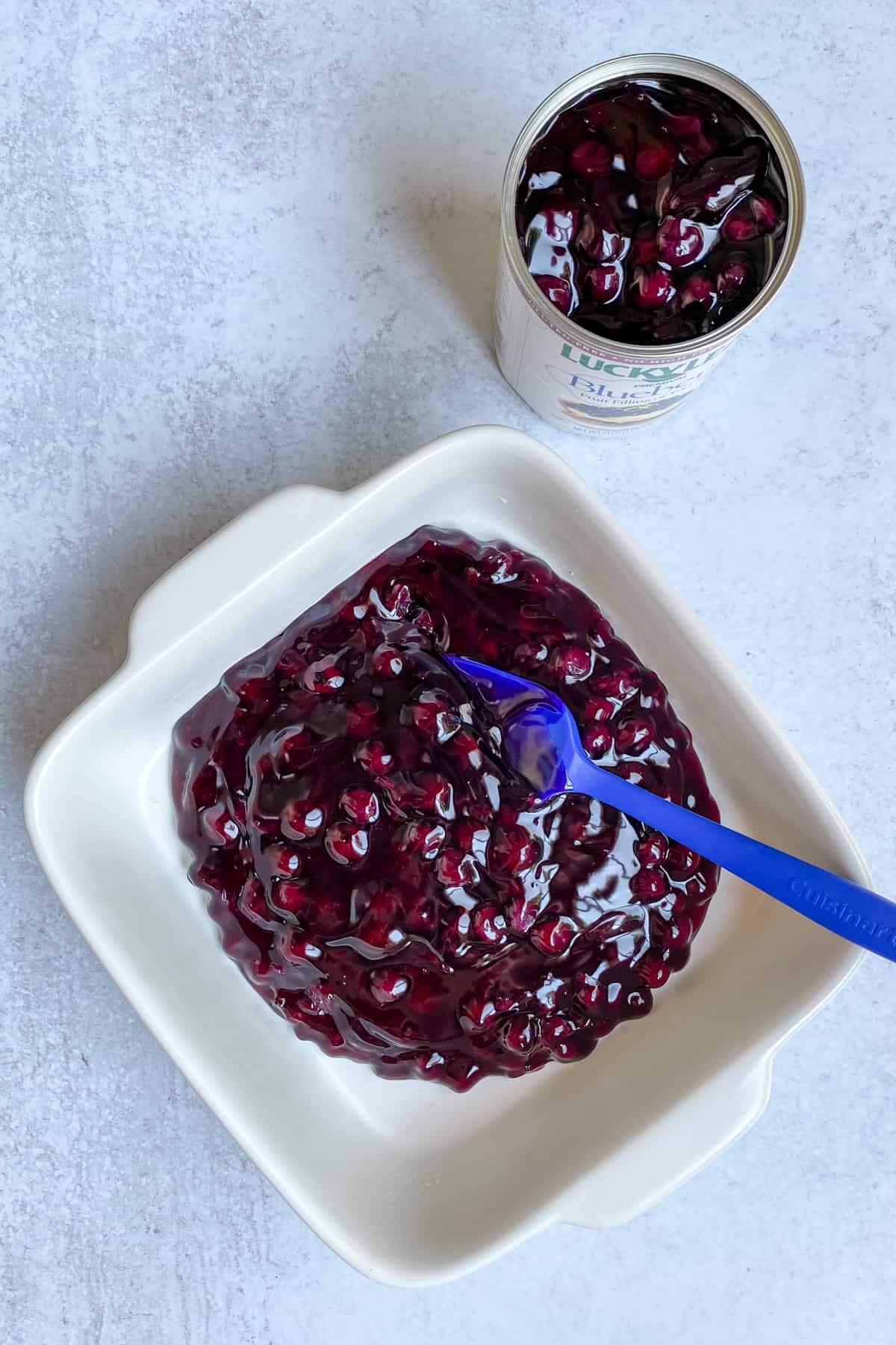 How to Make Blueberry Cobbler with Cake Mix Flavored Apron