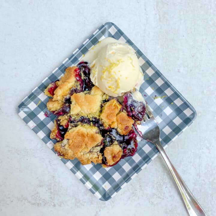 Blueberry Cobbler with Cake Mix