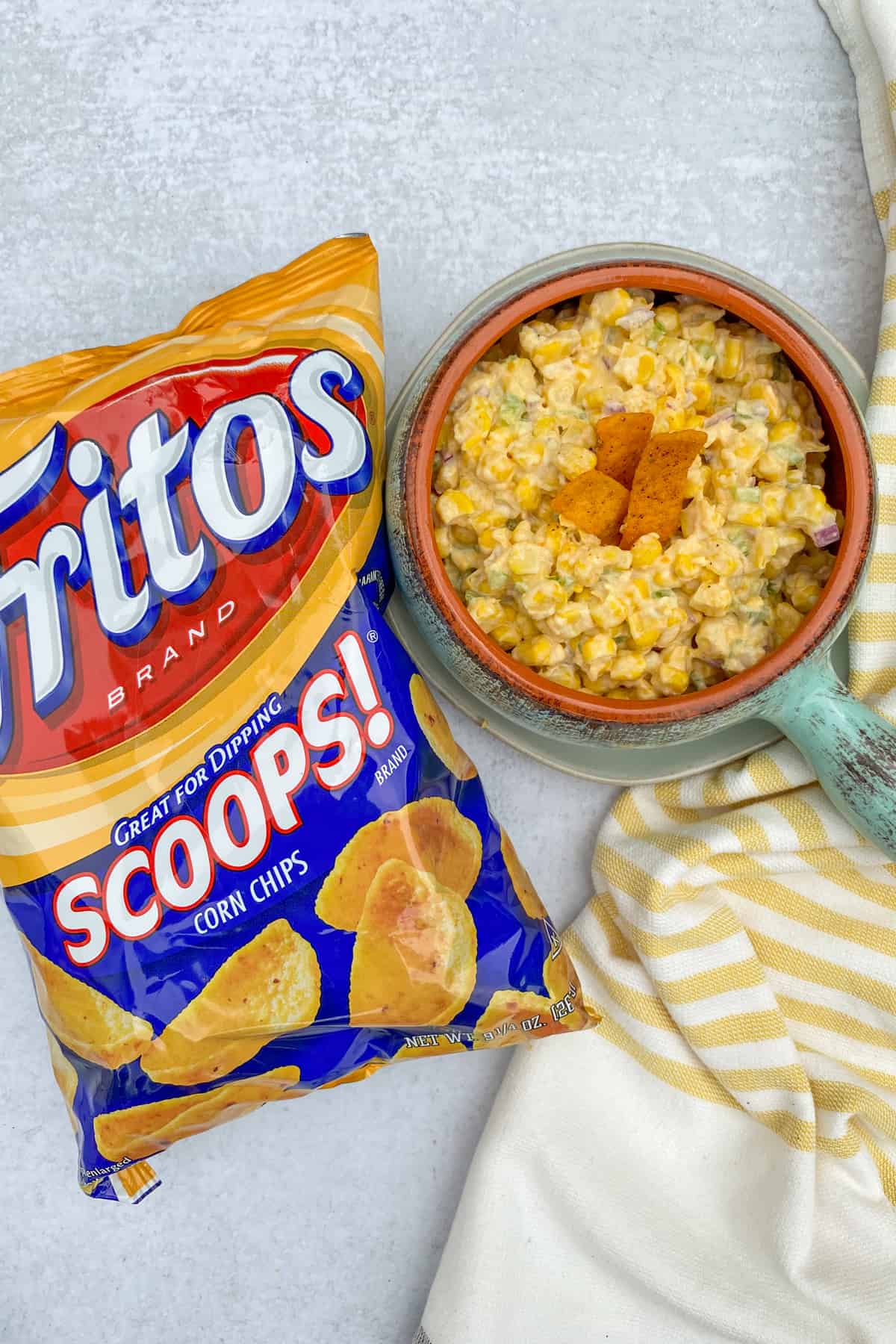 Easy Frito Corn Dip Flavored Apron   Cold Corn Dip With Fritos Scoops 