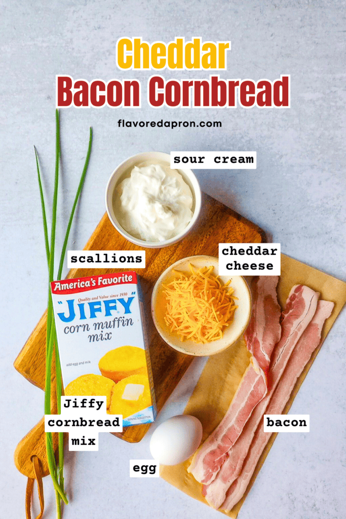 Bacon, jiffy mix, scallions, cheddar cheese, sour cream, and one egg is all you need to take cornbread up a notch. 